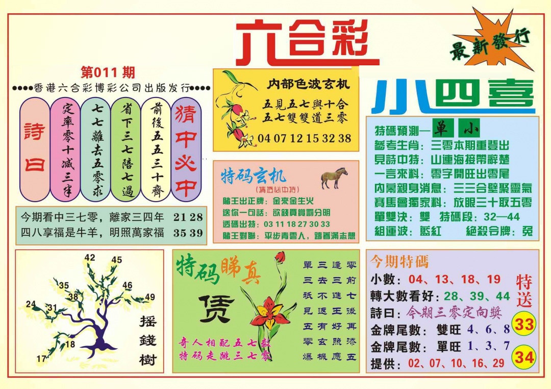 011期香港小四喜(新图)[图]