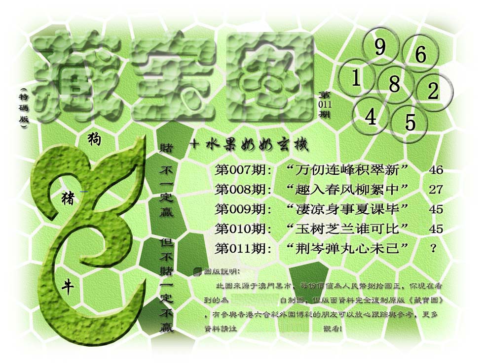 011期藏宝图(正版)[图]