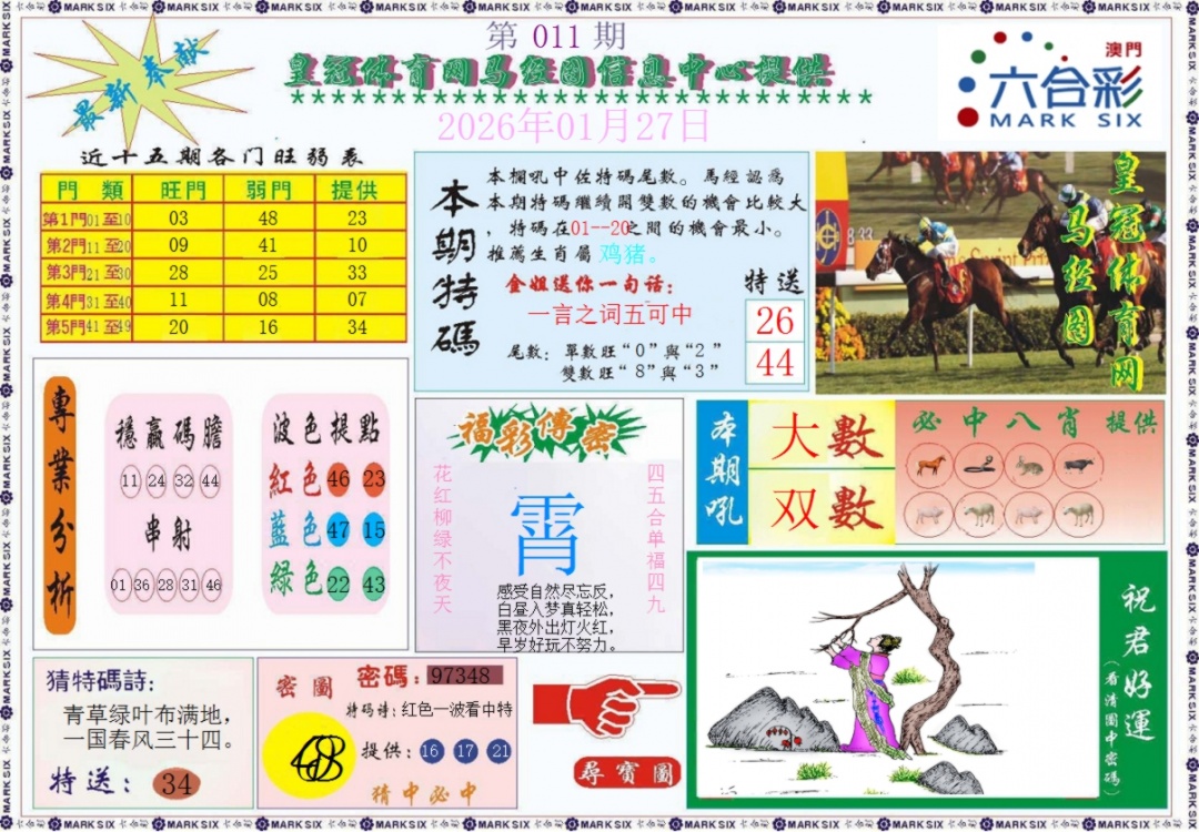 011期皇冠体育网马经图记录[图]