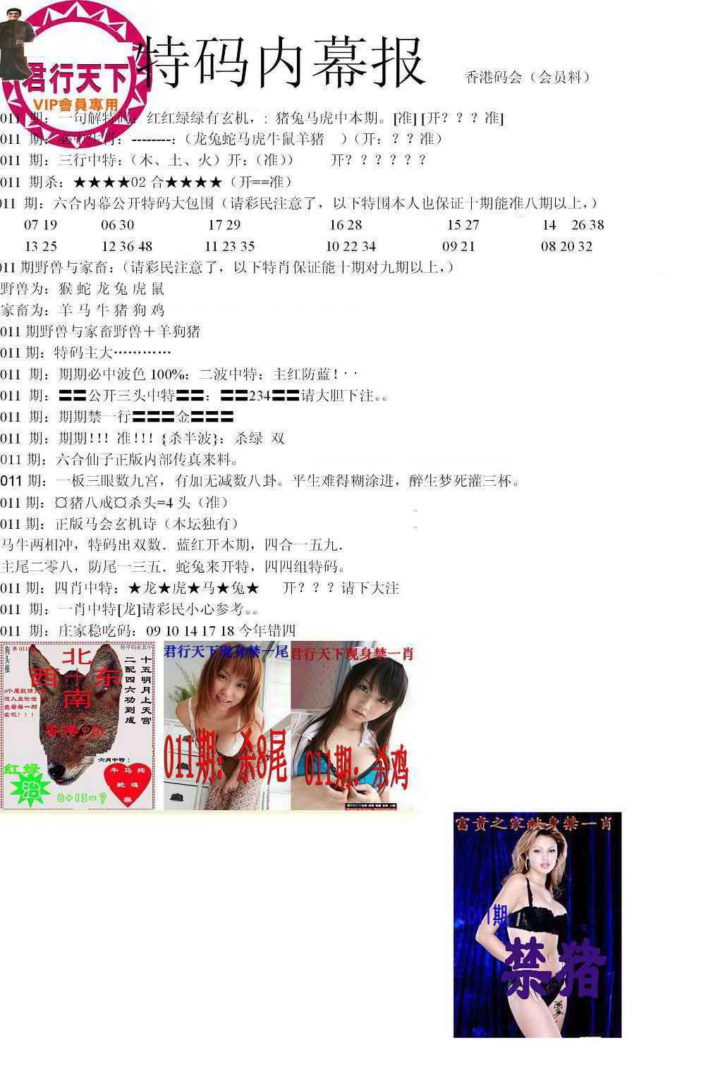 011期特码内幕报[图]