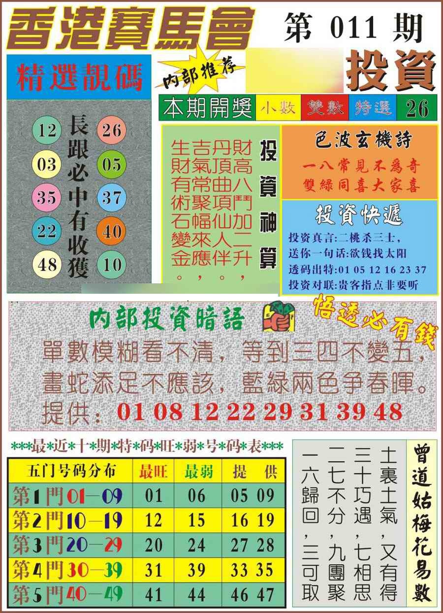 011期马经投资[图]